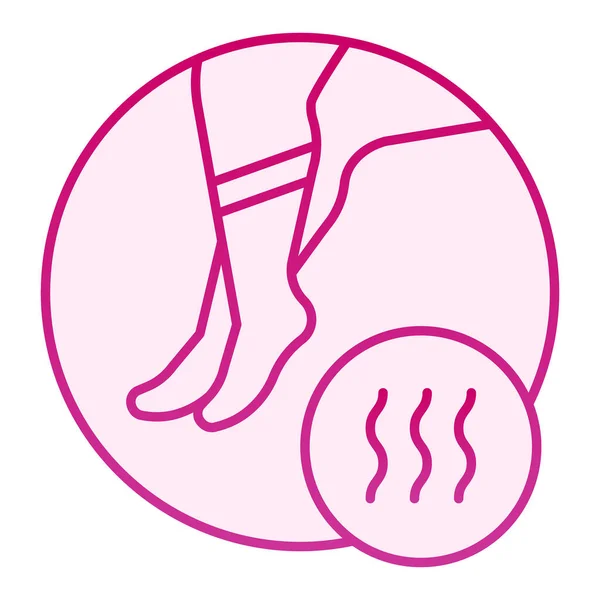 Pieds puants icône plate. Pied avec de mauvaises odeurs icônes roses dans un style plat à la mode. Chaussettes odorantes design de style dégradé, conçu pour le web et l'application. Eps 10 . — Image vectorielle