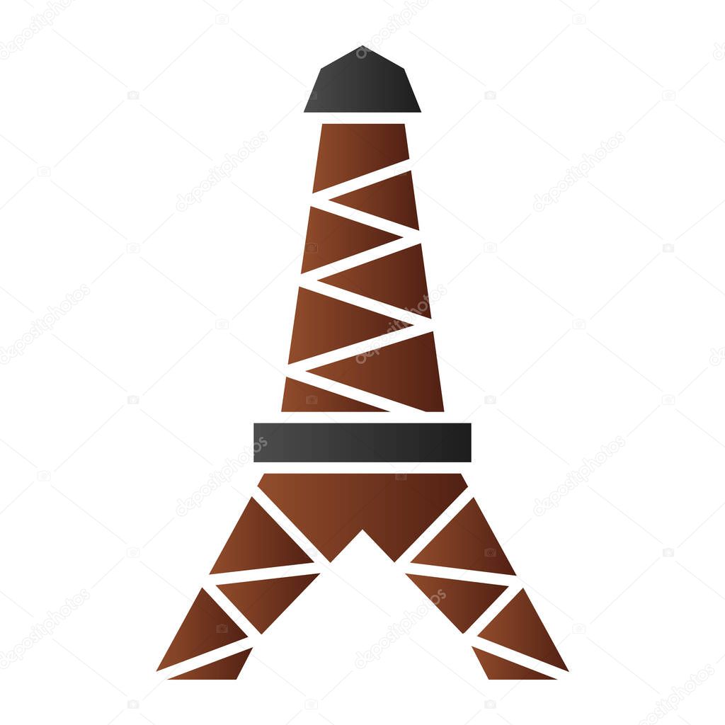 Eiffel tower flat icon. Paris color icons in trendy flat style. French architecture gradient style design, designed for web and app. Eps 10.