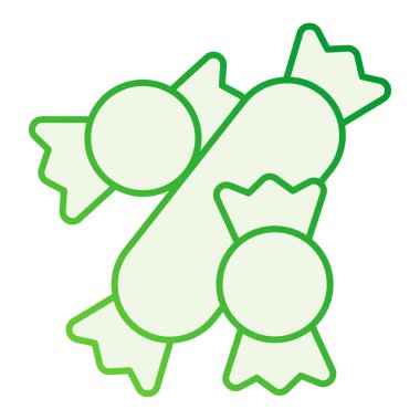 Şeker ambalajları düz simge. Gri simgeleri düz moda olarak tatlandırır. Karamel gradyan tasarımı, web ve uygulama için tasarlandı. Eps 10.