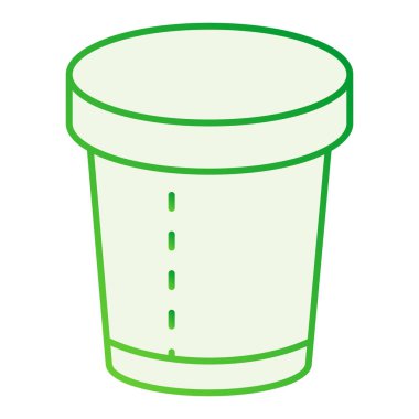 Kahve fincanı düz ikon. Tek kullanımlık gri bardaklar düz moda. Kağıt bardak gradyan tasarımı, ağ ve uygulama için tasarlanmış. Eps 10.