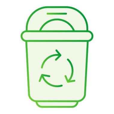 Radyoaktif atık düz simgesi. Nükleer atık yeşil simgeler son moda düz stil. Kirlilik eğilimli stil tasarımı, ağ ve uygulama için tasarlandı. Eps 10.