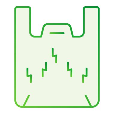 Plastik paket düz simge. Plastik torba gri simgeler moda düz stil. Selofan çanta gradyan tasarımı, web ve uygulama için tasarlanmış. Eps 10.