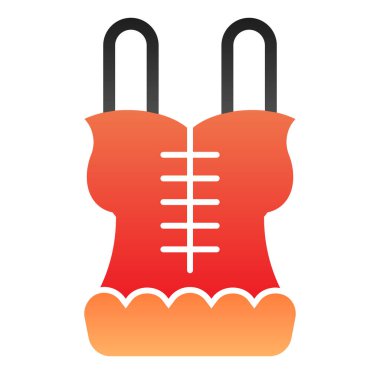 Korse düz simgesi. Düz moda iç çamaşırı renk simgeleri. İç çamaşırı gradyan tasarımı, web ve uygulama için tasarlanmış. Eps 10.