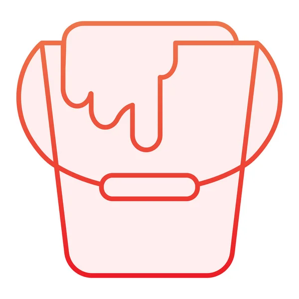 油漆桶扁平图标.油漆容器红色图标在流行的平面风格。可为网页和应用设计渐变风格的设计.Eps 10. — 图库矢量图片