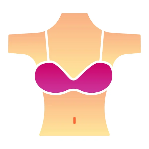 Vrouw decollete platte icoon. Vrouwelijke body color iconen in trendy platte stijl. Meisjes figuur gradiënt stijl ontwerp, ontworpen voor web en app. Eps 10. — Stockvector