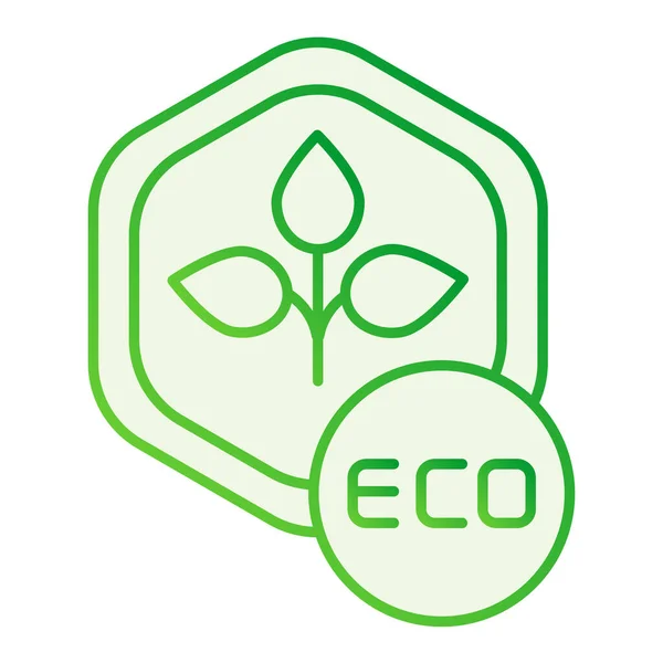 Eco teken vlakke pictogram. Natuurlijk symbool grijze pictogrammen in trendy platte stijl. Biologisch gradiënt stijl ontwerp, ontworpen voor web en app. Eps 10. — Stockvector