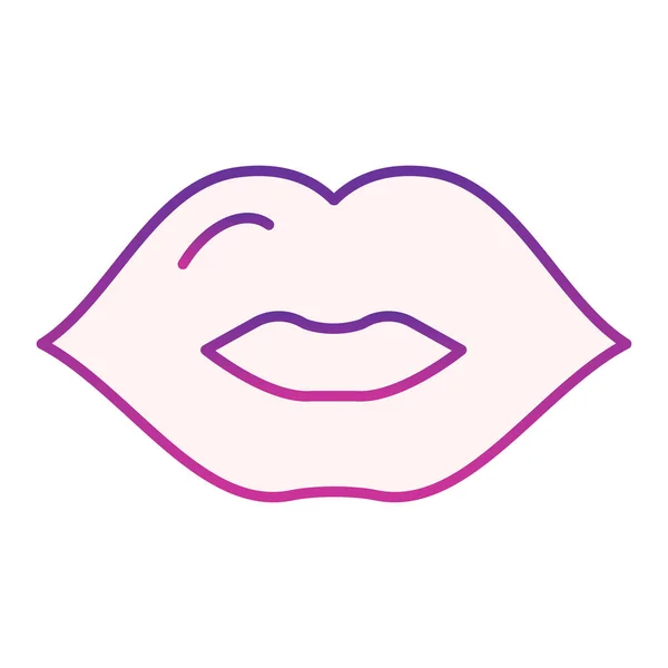 Χείλη επίπεδη εικόνα. Kiss μωβ εικονίδια σε μοντέρνο επίπεδο στυλ. Σχεδιασμός στυλ στόμα κλίση, σχεδιασμένο για web και app. Eps 10. — Διανυσματικό Αρχείο