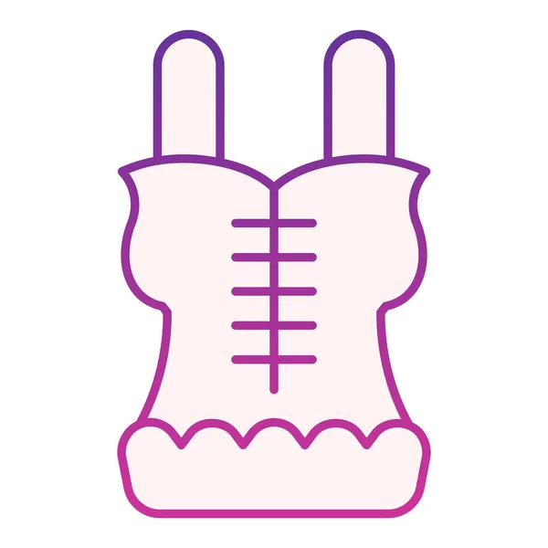 Corset flat icon. Lingerie purple icons in trendy flat style. Underwear gradient style design, designed for web and app. Eps 10. — Stock Vector