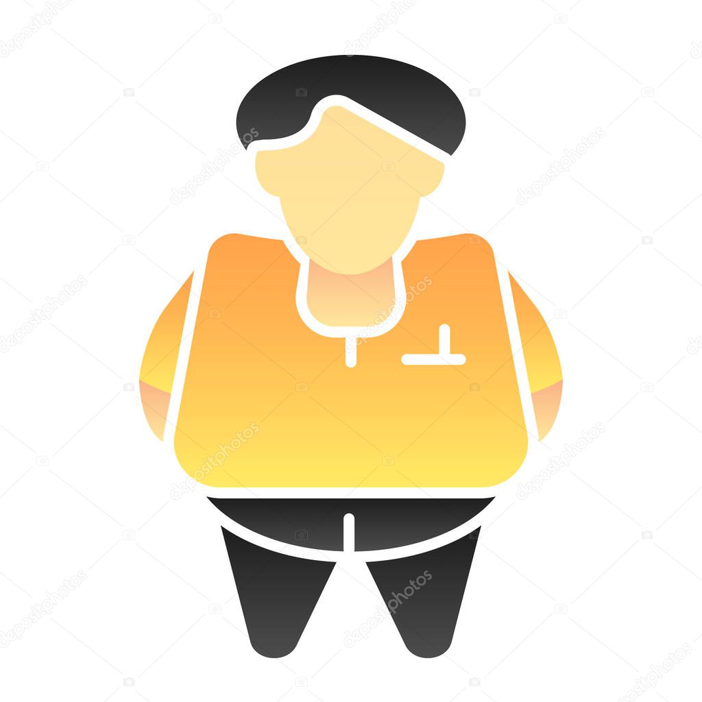 Fat Person Flat Icon Obesity Color Icons In Trendy Flat Style Fat Man Gradient Style Design Designed For Web And App Eps 10 Premium Vector In Adobe Illustrator Ai Ai