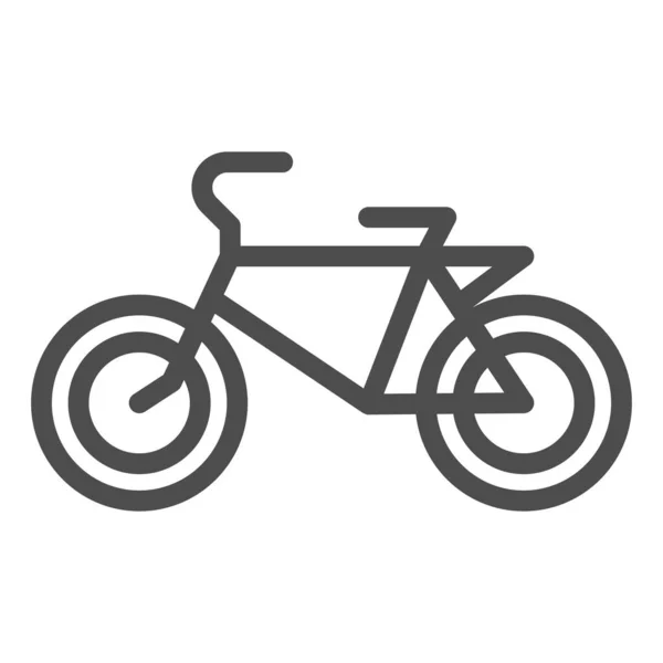 Icône de ligne de vélo, concept sportif, panneau de vélo sur fond blanc, icône de vélo rétro dans le style de contour pour concept mobile et web design. Graphiques vectoriels . — Image vectorielle