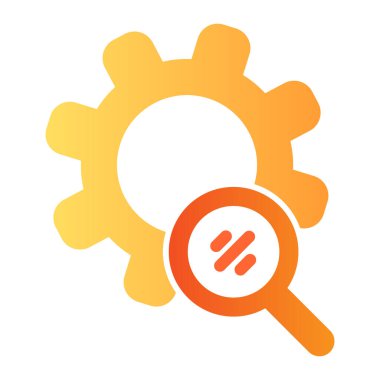 Düz vites simgesini ara. Modaya uygun olarak büyüteç ve geliştirme renk simgeleri. Ağ ve uygulama için tasarlanmış gradyan stil tasarımı ayarları. Eps 10.