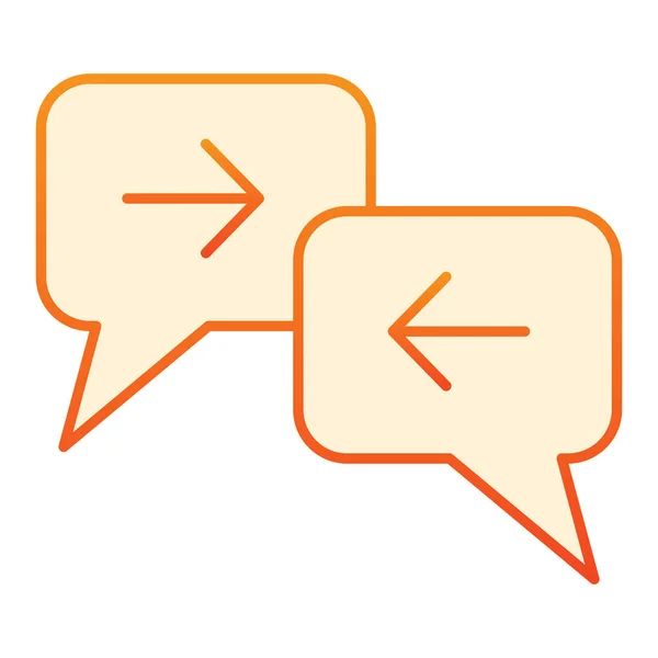 Планшетна піктограма обміну повідомленнями. Діалогове вікно помаранчевих піктограм у стилі модний плоский. Дизайн градієнтного стилю зв'язку, розроблений для веб та додатків. Епс 10 . — стоковий вектор