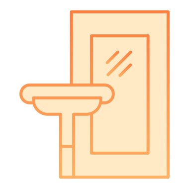 Pencereleri silmek için düz simge kullan. Düz moda ev portakal ikonları. Ağ ve uygulama için tasarlanmış temiz gradyan tarzı tasarım. Eps 10.