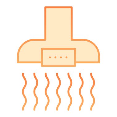 Çekici kaput düz simgesi. Düz moda ev portakal ikonları. Mutfak egzozu gradyan tasarımı, web ve uygulama için tasarlanmış. Eps 10.