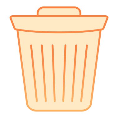 Çöp tenekesi simgesi. Çöp portakalı simgeleri düz moda. Kova gradyan tasarımı, web ve uygulama için tasarlandı. Eps 10.