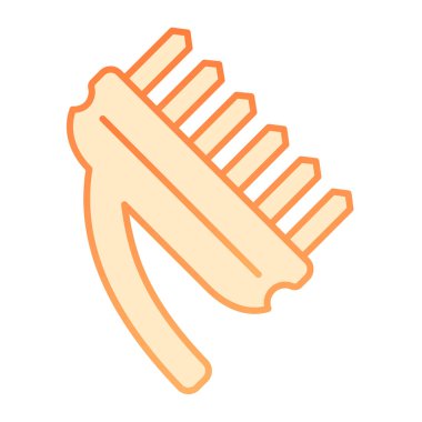 Temizlik fırçası düz simgesi. Düz moda ev portakal ikonları. Kıvrımlı gradyan tasarım, web ve uygulama için tasarlanmış. Eps 10.