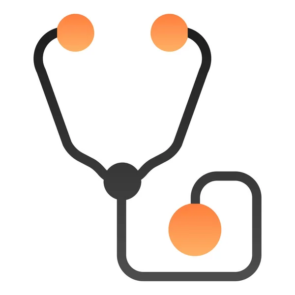 Ikona plochého fonendoskopu. Barevné ikony lékařského vybavení v módním plochém stylu. Stethoscope gradient design, určený pro web a aplikaci. Eps 10. — Stockový vektor