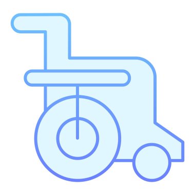 Devre dışı bırakılmış sandalye simgesi. Tekerlekli sandalye mavi simgeleri düz moda. Engelli stili tasarımı, web ve uygulama için tasarlandı. Eps 10.