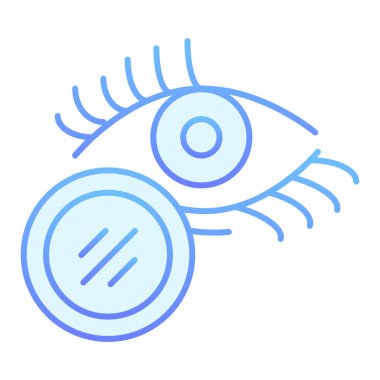 Göz düzlüğü simgesi. Düz moda mavi simgelere bakın. Mercek gradyan stil tasarımı, web ve uygulama için tasarlandı. Eps 10.