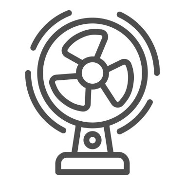 Blower line simgesi, otel elektronik konsepti, beyaz arka planda havalandırma tabelası, mobil konsept ve web tasarımı için taslak biçimli masaüstü fan simgesi. Vektör grafikleri.