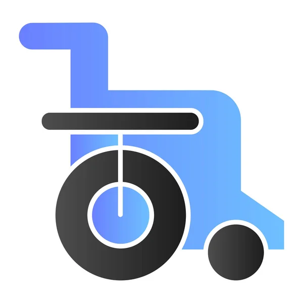 Funktionshindrade stol platt ikon. Rullstolsikoner i trendig platt stil. Handikapp lutning stil design, utformad för webb och app. Eps 10. — Stock vektor