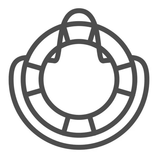 Icono de línea Lifebuoy, concepto de verano, signo de salvavidas sobre fondo blanco, icono de anillo salvavidas en estilo de esquema para el concepto móvil y el diseño web. Gráficos vectoriales . — Vector de stock