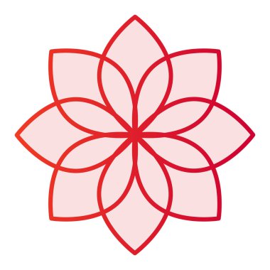 Lotus yassı ikonu. Düz moda çiçek pembe simgeleri. Çiçek gradyan tarzı tasarım, web ve uygulama için tasarlanmış. Eps 10.