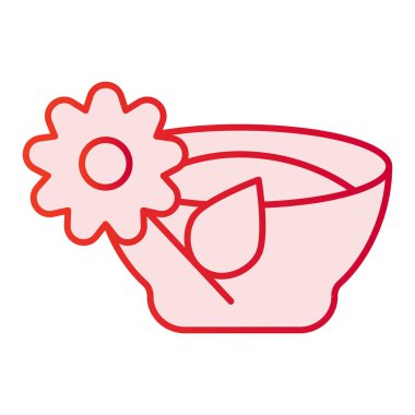 Bitkisel çay ikonu. Düz moda çiçek çayı ikonları. Ağ ve uygulama için tasarlanmış gradyan stil tasarımı için. Eps 10.