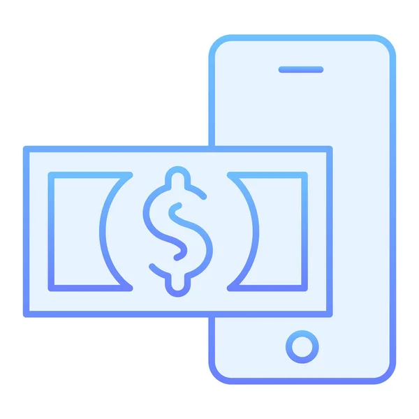 Dollar et smartphone icône plate. Icônes bleues bancaires mobiles dans un style plat à la mode. Conception de style de gradient de paiement, conçu pour le web et l'application. Eps 10 . — Image vectorielle