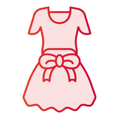 Pruva düz ikonlu giyin. Düz moda pembe ikonlar giyen kızlar. Kadın giyim gradyan tarzı tasarım, web ve uygulama için tasarlanmış. Eps 10.