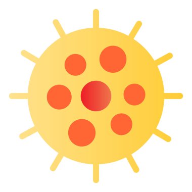 Plankton düz simgesi. Düz moda istiridye rengi simgeleri. Ağ ve uygulama için tasarlanmış kril gradyan stili tasarımı. Eps 10.