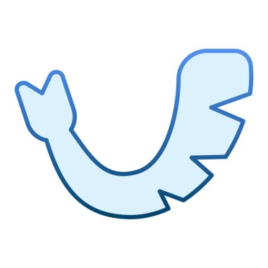 Karides yassı simgesi. Düz moda yemek mavi ikonları. Deniz ürünleri gradyan tasarımı, web ve uygulama için tasarlanmış. Eps 10.