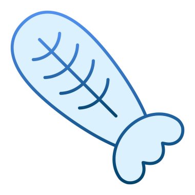 Düz balık ikonu kesiyorum. Düz moda balık fileto mavi ikonlar. Deniz ürünleri gradyan tasarımı, web ve uygulama için tasarlanmış. Eps 10.