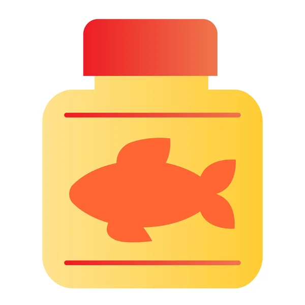 Aceite de pescado icono plano. Iconos de color grasa de pescado en estilo plano de moda. Botella con diseño de estilo degradado de aceite de pescado, diseñada para web y aplicación. Eps 10 . — Vector de stock
