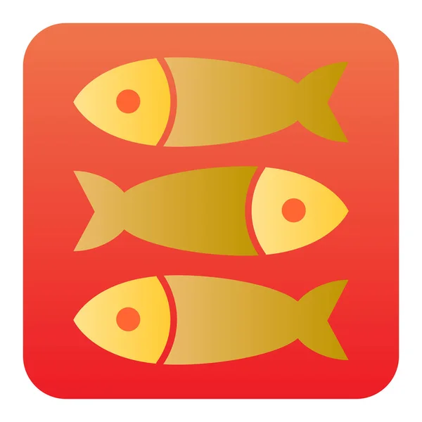 Sprat poisson icône plate. Fruits de mer icônes de couleur dans le style plat à la mode. Design de style gradient alimentaire, conçu pour le web et l'application. Eps 10 . — Image vectorielle