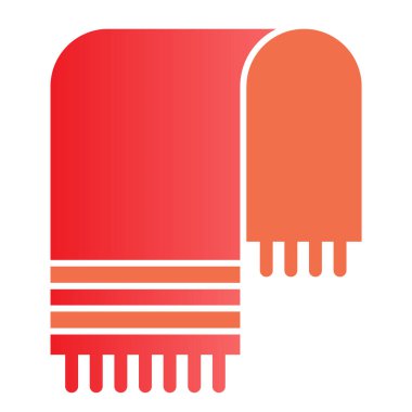 Havlu yassı ikonu. Banyo rengi simgeleri modaya uygun düz stil. Doku gradyan tasarımı, ağ ve uygulama için tasarlanmış. Eps 10.