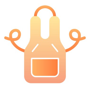 Mutfak önlüğü düz simge. Renk simgelerini düz moda giyin. Giyim gradyan tarzı tasarım, web ve uygulama için tasarlandı. Eps 10.