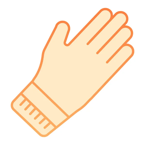 Schoonmaakhandschoenen plat pictogram. Rubber handschoenen oranje iconen in trendy platte stijl. Tuin handschoen gradiënt stijl ontwerp, ontworpen voor web en app. Eps 10. — Stockvector