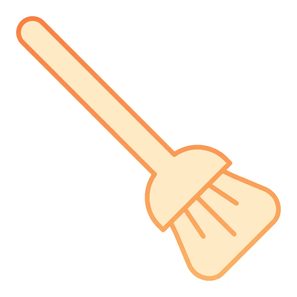 Icono plano escoba. Iconos de color naranja doméstico en estilo plano de moda. Diseño de estilo gradiente de herramienta de limpieza, diseñado para web y aplicación. Eps 10 . — Archivo Imágenes Vectoriales