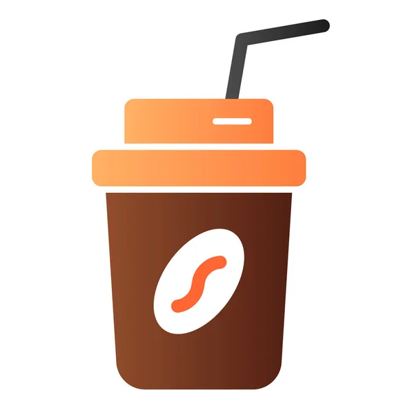 Coffee in paper cup flat icon. Coffee takeaway color icons in trendy flat style. Coffee to go gradient style design, designed for web and app. Eps 10. — Stock Vector