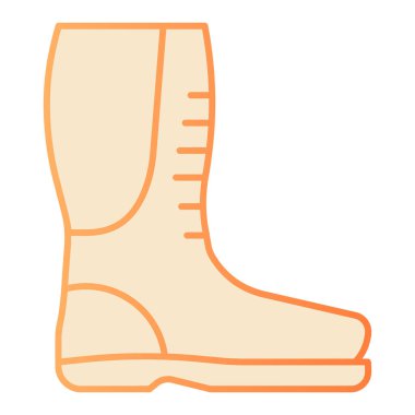 Autamn botları düz simge. Lastik çizme turuncu simgeler düz moda. Koruyucu ayakkabı gradyan tasarımı, web ve uygulama için tasarlanmış. Eps 10.