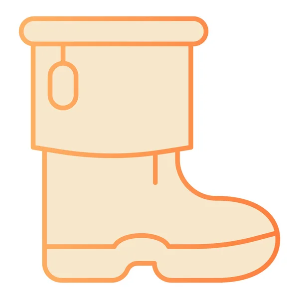 Woman winter boots flat icon. Warm boots orange icons in trendy flat style. Female footwear gradient style design, designed for web and app. Eps 10. — Stock Vector