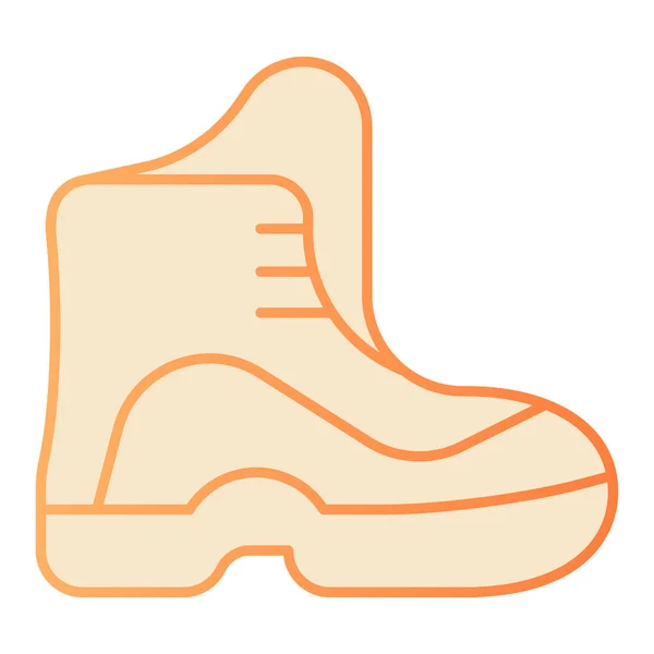 Hiking boots flat icon. Footwear orange icons in trendy flat style. Boots gradient style design, designed for web and app. Eps 10. — Stock Vector