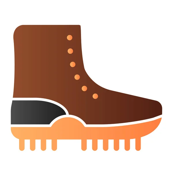 Bota de senderismo icono plano. Iconos de color del zapato en estilo plano de moda. Diseño de estilo degradado de calzado, diseñado para web y aplicación. Eps 10 . — Vector de stock