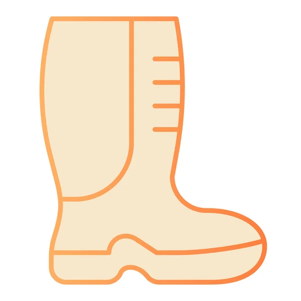 Bottes hautes icône plate. Chaussures icônes orange dans un style plat à la mode. Conception de style dégradé de chaussures, conçu pour le web et l'application. Eps 10 . — Image vectorielle