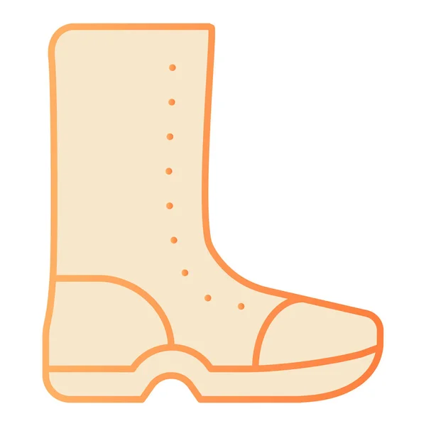 高靴子扁平图标。胶鞋橙色图标在流行的扁平风格.鞋类渐变风格设计,专为网页和应用设计.Eps 10. — 图库矢量图片