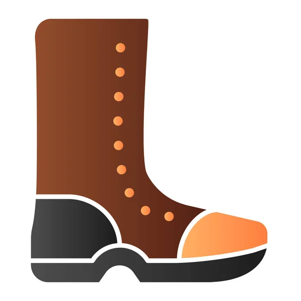 Botas altas icono plano. Zapatos de goma de color iconos en el estilo plano de moda. Diseño de estilo degradado de calzado, diseñado para web y aplicación. Eps 10 . — Vector de stock