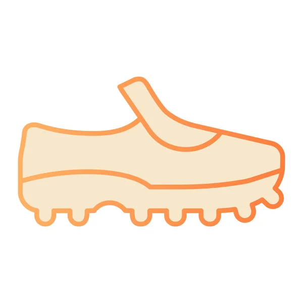 Soccer shoes flat icon. Sport shoes orange icons in trendy flat style. Football footwear gradient style design, designed for web and app. Eps 10. — Stock Vector