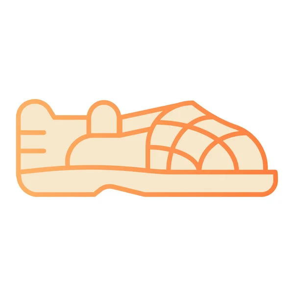 Mannelijke zomerschoenen plat pictogram. Heren sandaal oranje iconen in trendy platte stijl. Mannelijke schoeisel gradiënt stijl ontwerp, ontworpen voor web en app. Eps 10. — Stockvector