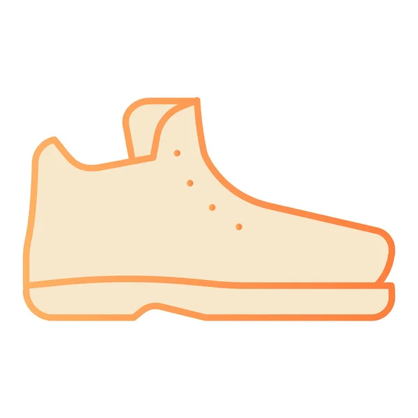 Botas masculinas icono plano. Botas Demi-season iconos naranjas en estilo plano de moda. Diseño de estilo degradado de calzado, diseñado para web y aplicación. Eps 10 . — Archivo Imágenes Vectoriales